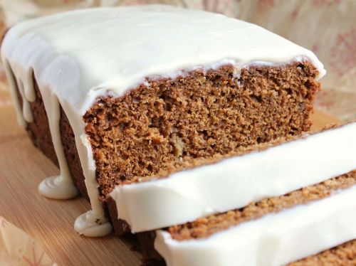 Banana Gingerbread with Vanilla Glaze