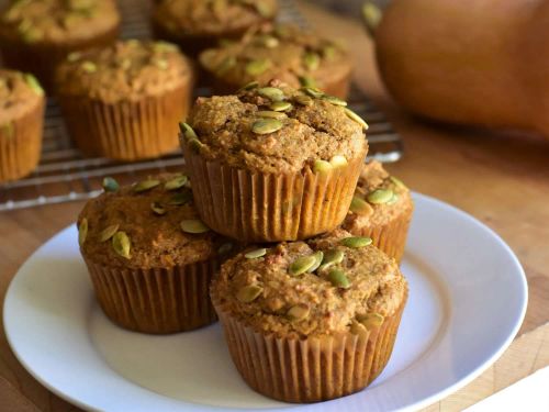 Butternut Muffins with Buttermilk, Flax Seed, and Wheat Germ