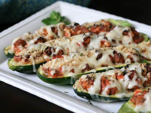 Mediterranean Stuffed Zucchini