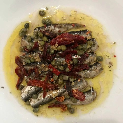 Sardines with Sun-Dried Tomato and Capers