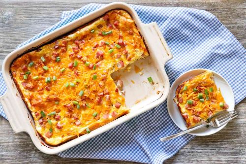 Ham and Cheese Overnight Breakfast Casserole