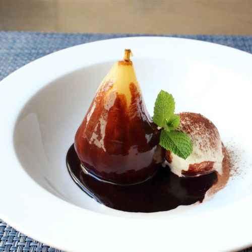 Poached Pears Belle Helene