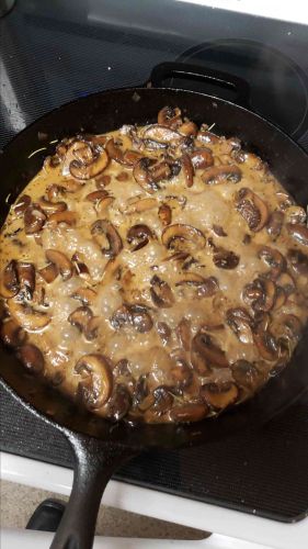 Bourbon and Baby Bella Mushroom Sauce