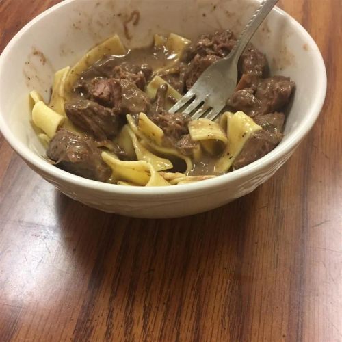 Slow Cooker Venison Stroganoff Meal