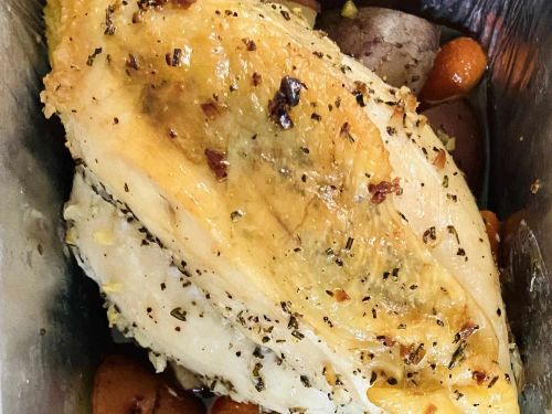 Oven-Roasted Chicken Breasts with Carrots and Red Potatoes