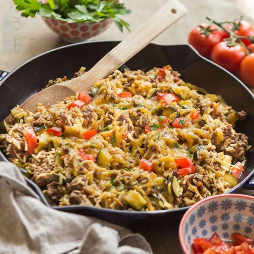 Cheeseburger Rice Skillet