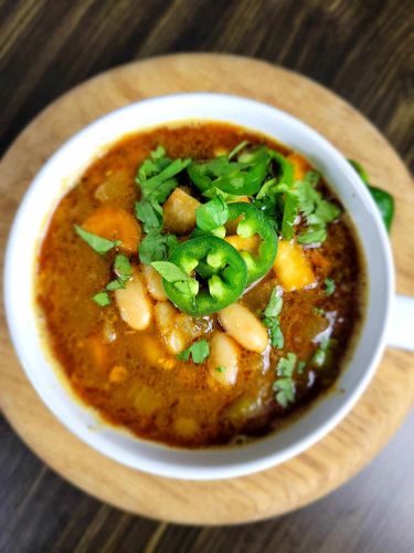 White Bean and Tomatillo Soup