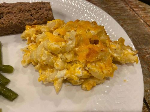 Baked Mac and Cheese with Sour Cream and Cottage Cheese