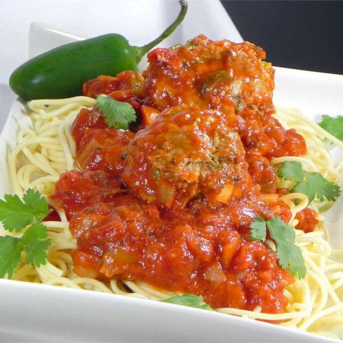 Mexican-Style Spaghetti and Meatballs