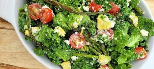 Roasted Asparagus and Kale Salad