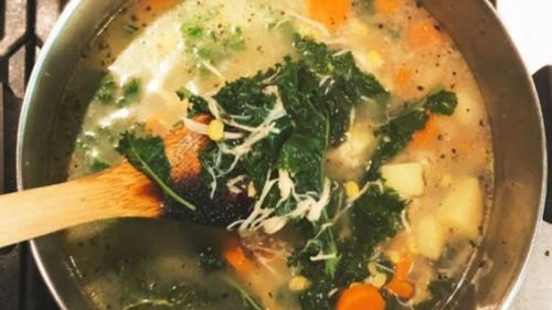 Potato, Corn, And Kale Soup