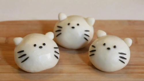 Cat-Shaped Pork Buns