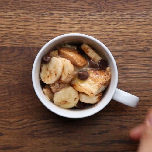 Banana Chocolate French Toast In A Mug