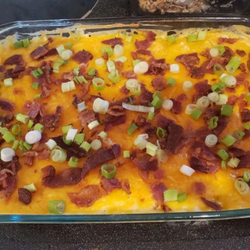 Cheesy Chicken and Potato Casserole with Bacon