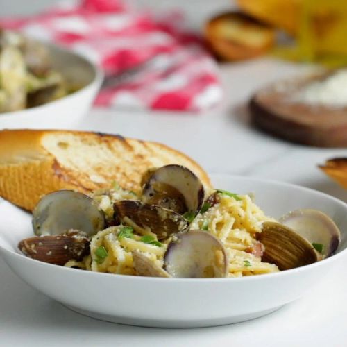 Clams Carbonara