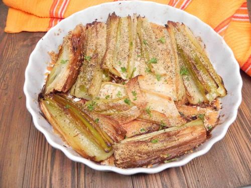 Roasted Leeks with Parmesan