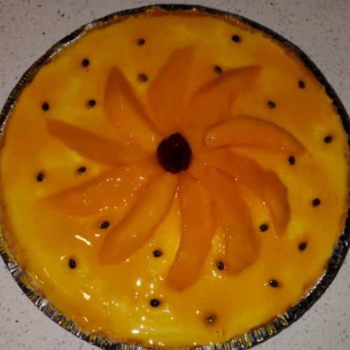 No-Bake Passion Fruit and Mango Cheesecake