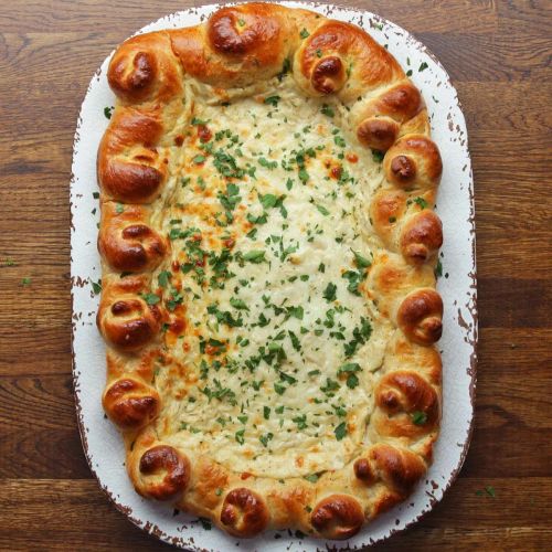 Chicken Alfredo Bread Boat