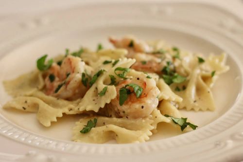 Lemon Pasta with Shrimp