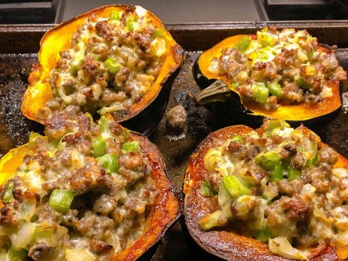 Sausage-Stuffed Acorn Squash