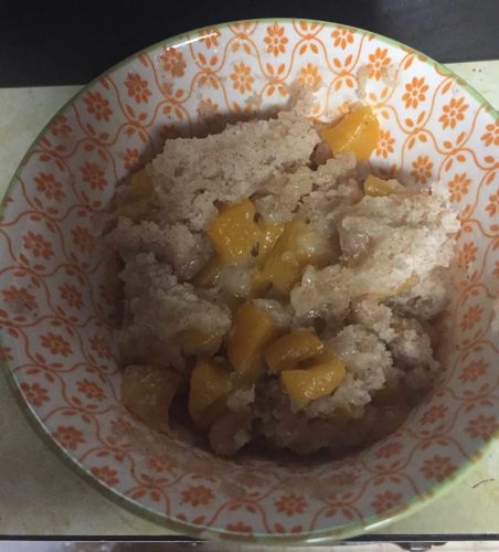 Peach Cobbler in a Mug