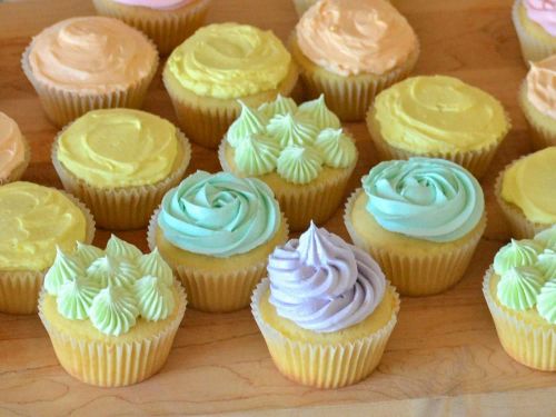 Vanilla Cupcakes with Swiss Meringue Buttercream