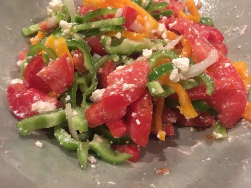 Bell Pepper, Tomato, and Feta Salad