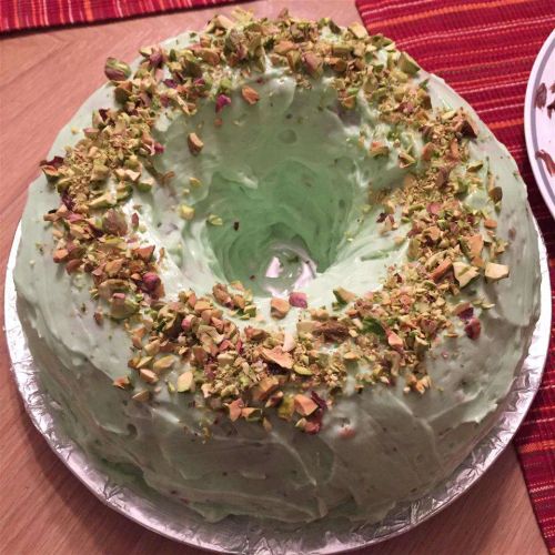 Frosted Pistachio Cake