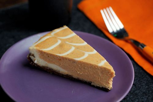 Smart Cookie's Spiderweb Pumpkin Cheesecake