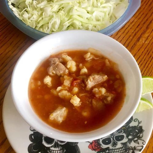 Pozole Rojo (Mexican Pork and Hominy Stew)