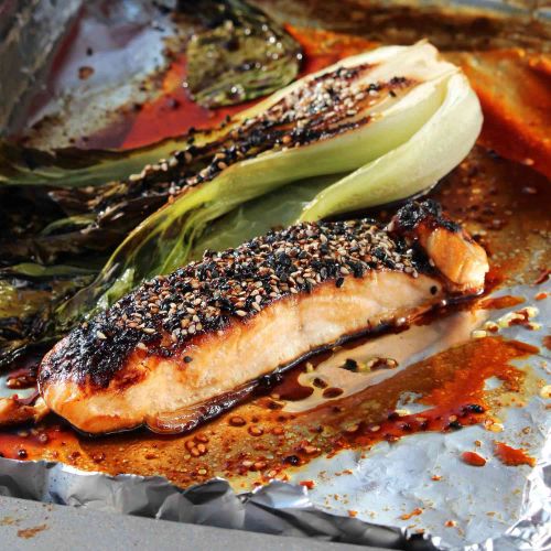 Miso-Glazed Salmon and Bok Choy