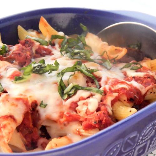 Venison Mostaccioli Casserole