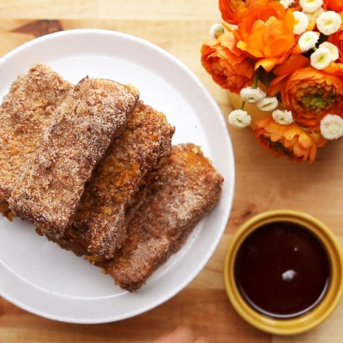 Crunchy Churro French Toast Sticks