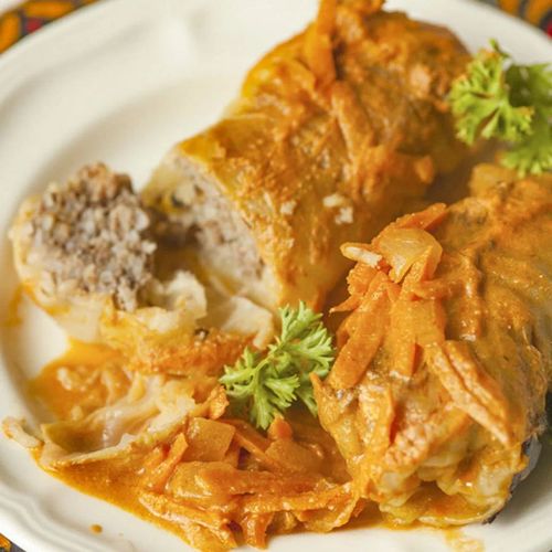 Russian Cabbage Rolls with Gravy