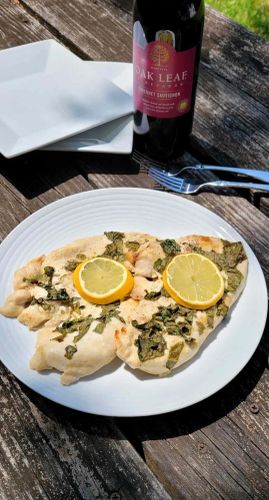 Baked Chicken Breast with Lemon and Basil