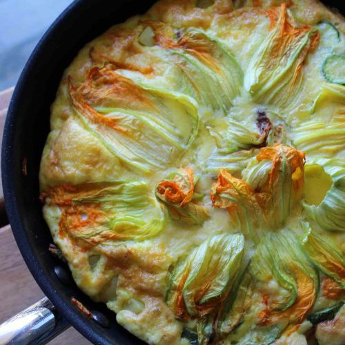 Frittata di Zucchine e Fiori di Zucca (Italian Zucchini Frittata)