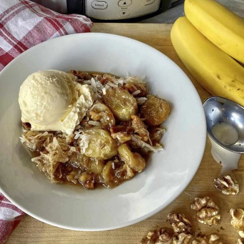 Slow Cooker Bananas Foster