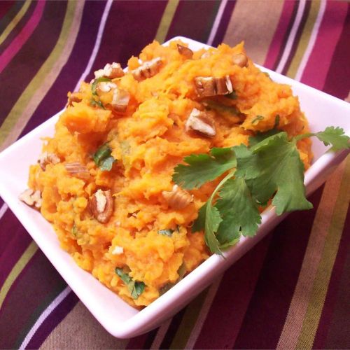 Mashed Jalapeno-Cilantro Sweet Potatoes