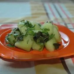 Fresh Mint and Cilantro Melon Salad