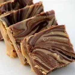 Chocolate Peanut Butter Swirl Fudge