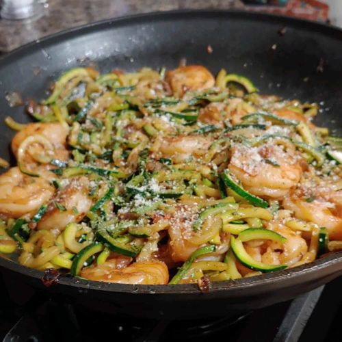 Zucchini Noodle Shrimp Scampi