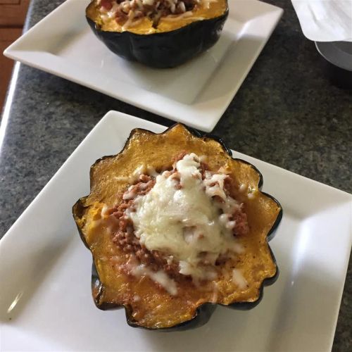 Sausage and Beef Stuffed Acorn Squash