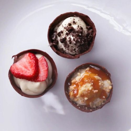 Chocolate Cheesecake Pudding Cups