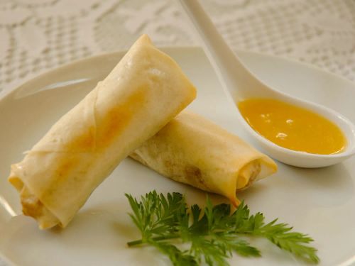 Baked Pork Spring Rolls