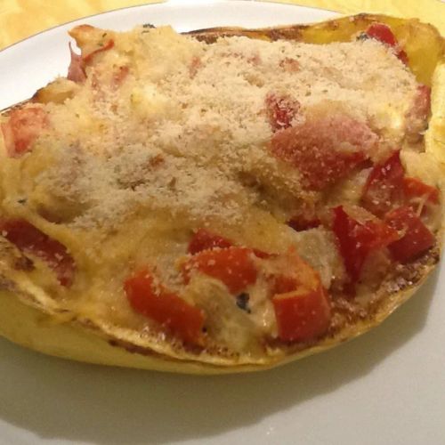 Cheesy Stuffed Spaghetti Squash