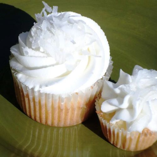 Coconut Cupcakes with Almond Cream Frosting