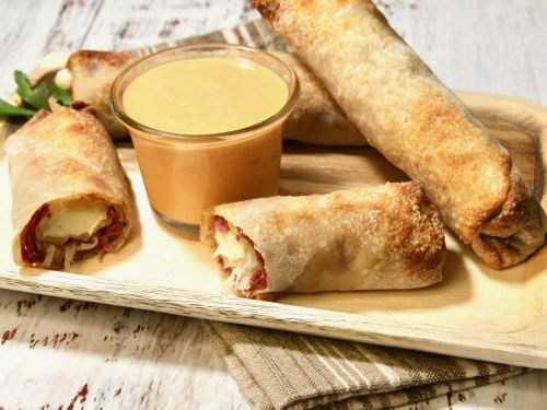 Air Fryer Reuben-Inspired Mozzarella Sticks