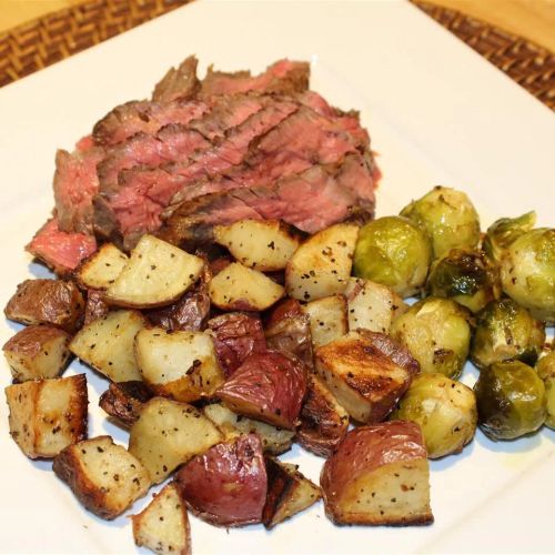 Grilled Skirt Steak with Roasted Potatoes