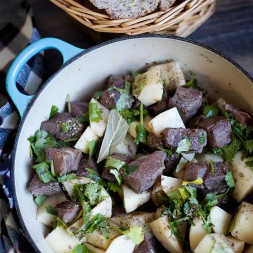 Lamb Stew with Potatoes and Cilantro