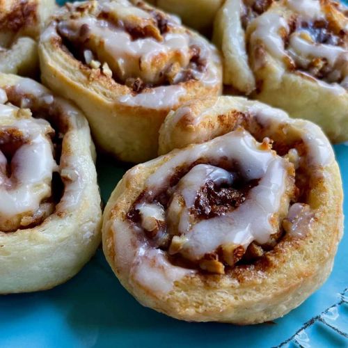 Two-Ingredient Dough Cinnamon Rolls with Vanilla Glaze